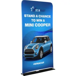 Double Sided Fabric Tube System 1.5m Branded Angle